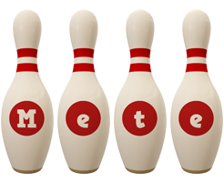 Mete bowling-pin logo