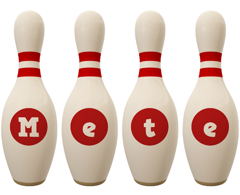 Mete bowling-pin logo