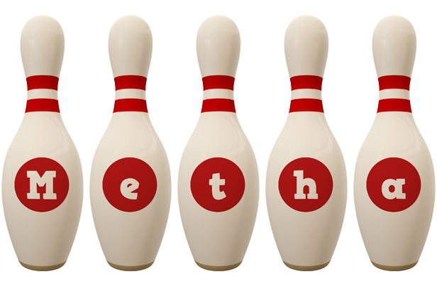 Metha bowling-pin logo