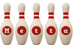 Metta bowling-pin logo