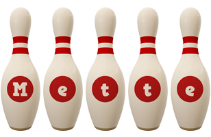 Mette bowling-pin logo