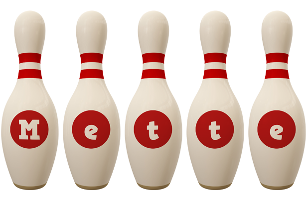 Mette bowling-pin logo