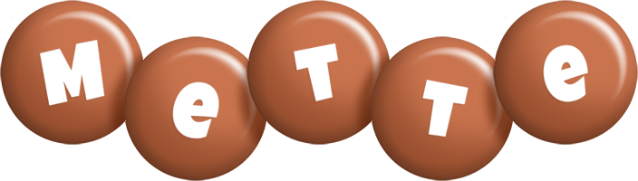 Mette candy-brown logo