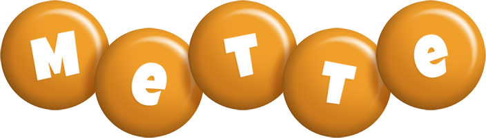 Mette candy-orange logo
