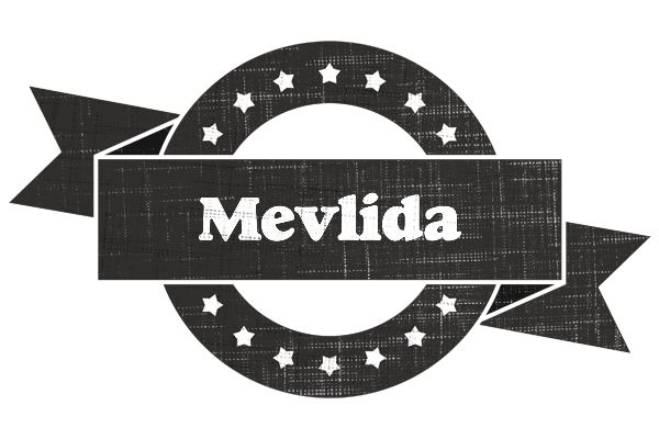 Mevlida grunge logo