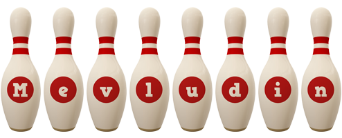 Mevludin bowling-pin logo