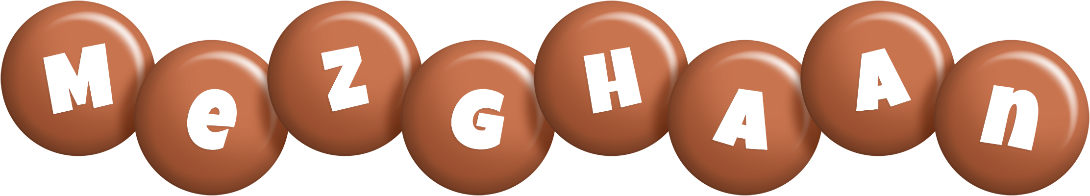 Mezghaan candy-brown logo