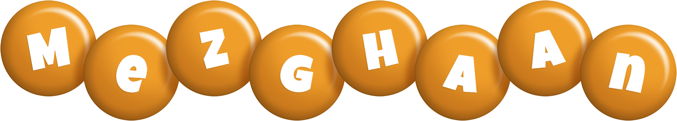 Mezghaan candy-orange logo