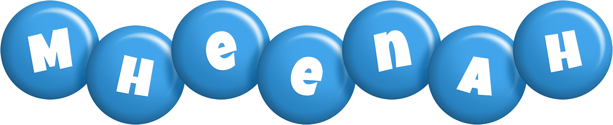 Mheenah candy-blue logo
