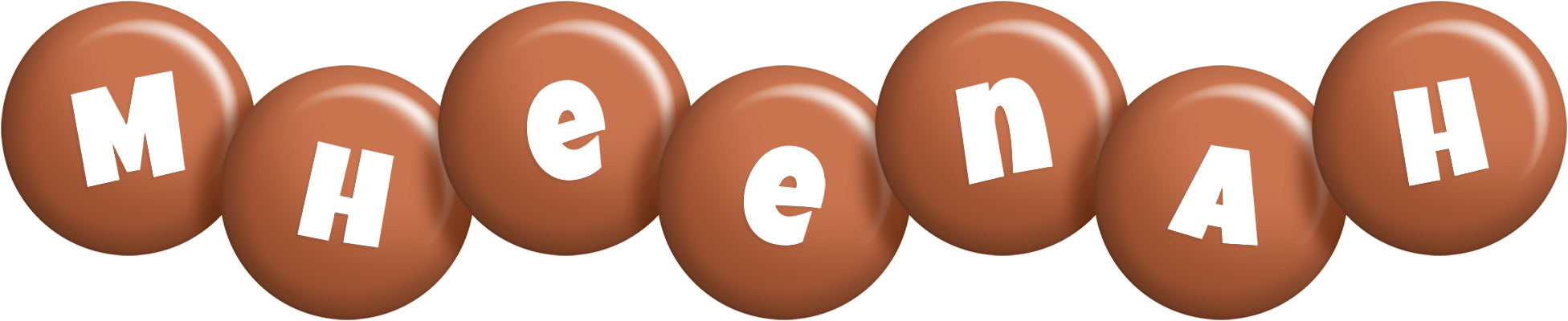 Mheenah candy-brown logo