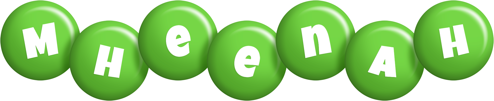 Mheenah candy-green logo
