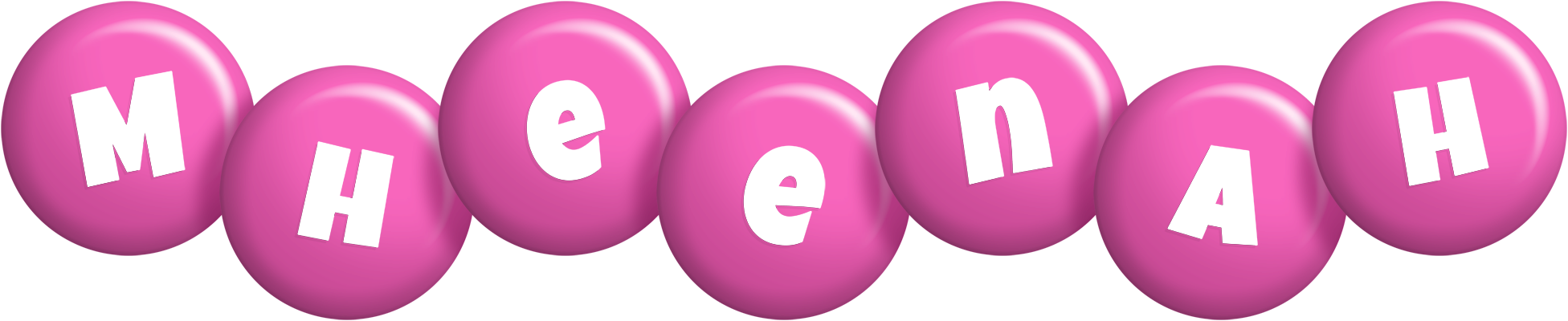Mheenah candy-pink logo