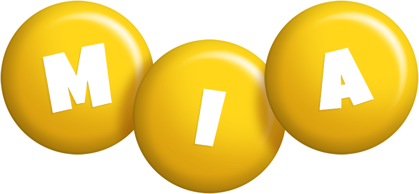 Mia candy-yellow logo