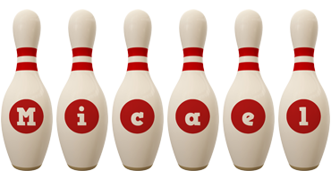 Micael bowling-pin logo