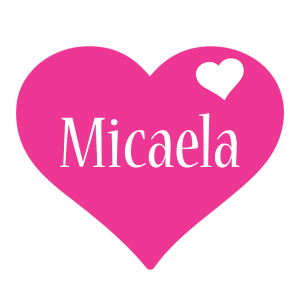 Micaela love-heart logo