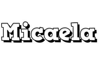 Micaela snowing logo