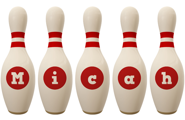 Micah bowling-pin logo