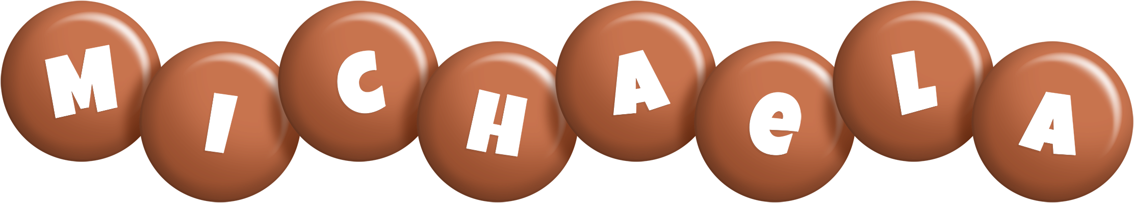 Michaela candy-brown logo