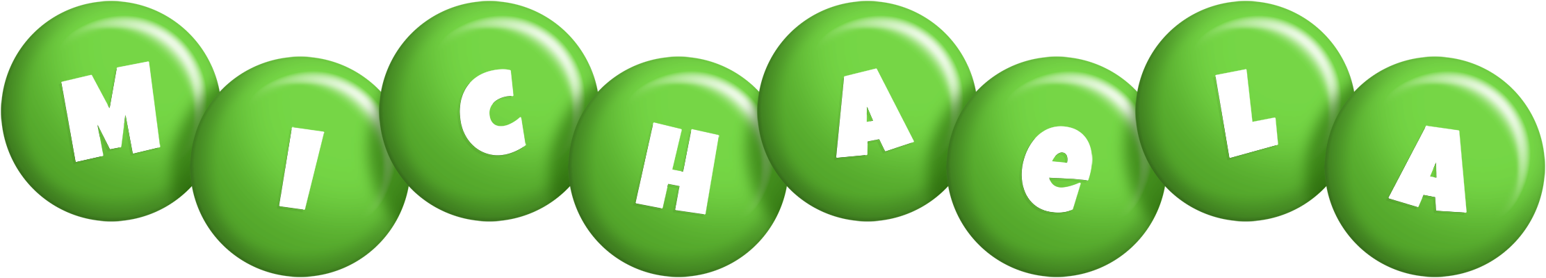 Michaela candy-green logo