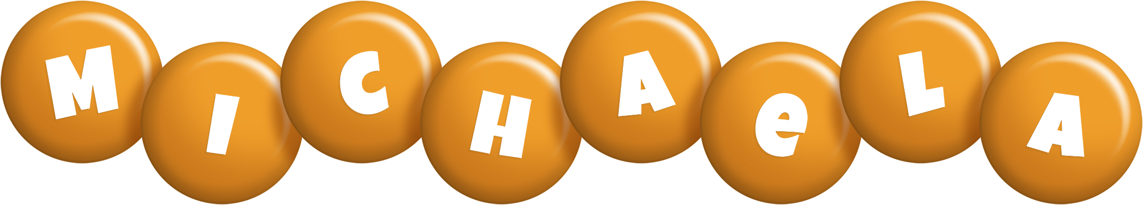 Michaela candy-orange logo