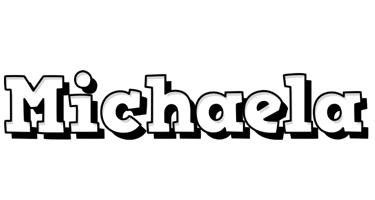 Michaela snowing logo