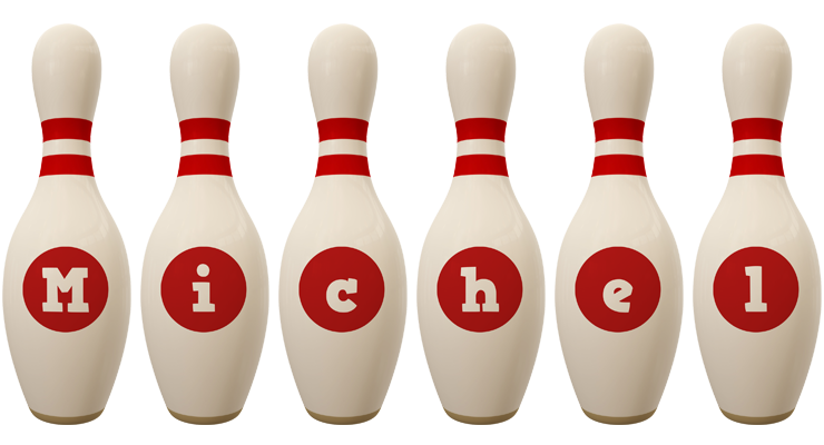 Michel bowling-pin logo