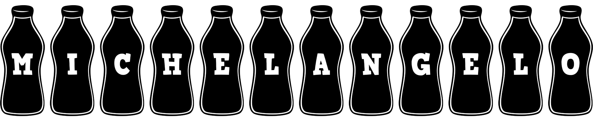 Michelangelo bottle logo