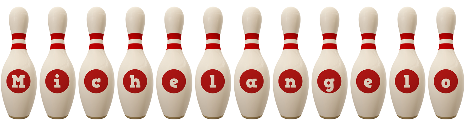 Michelangelo bowling-pin logo