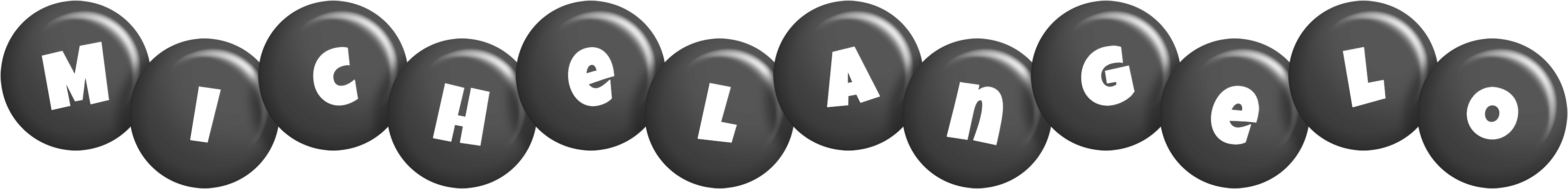 Michelangelo candy-black logo