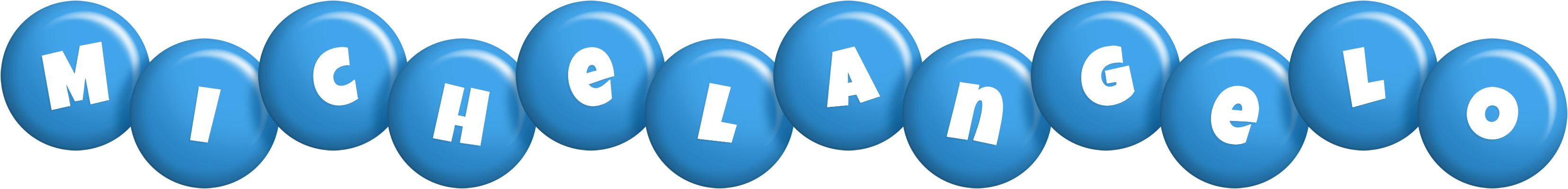 Michelangelo candy-blue logo