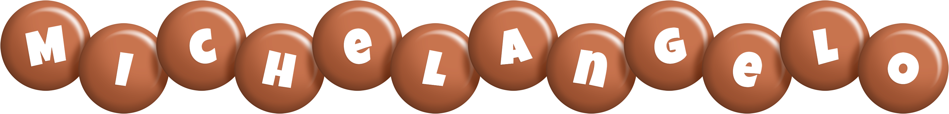 Michelangelo candy-brown logo