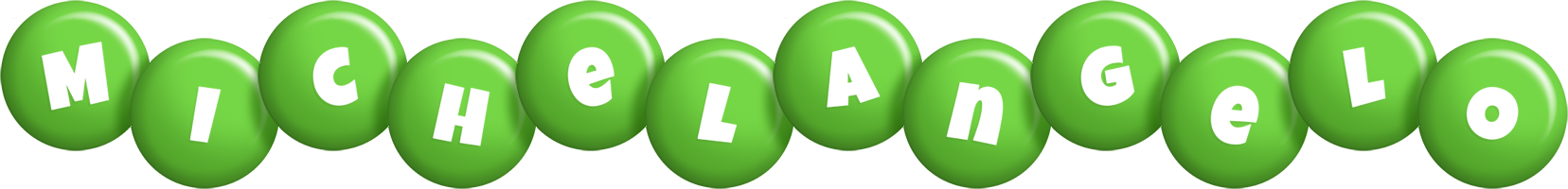 Michelangelo candy-green logo