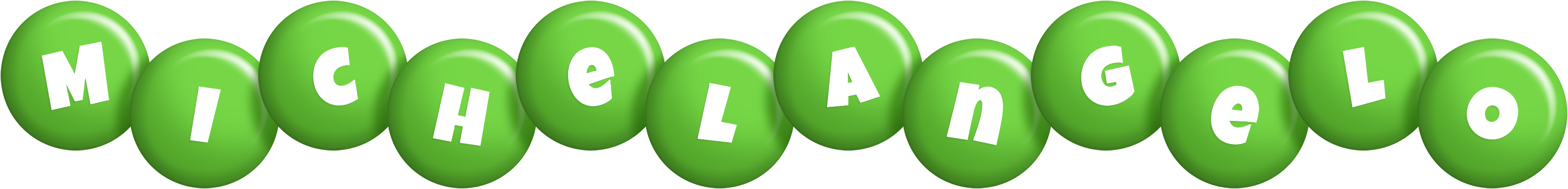 Michelangelo candy-green logo