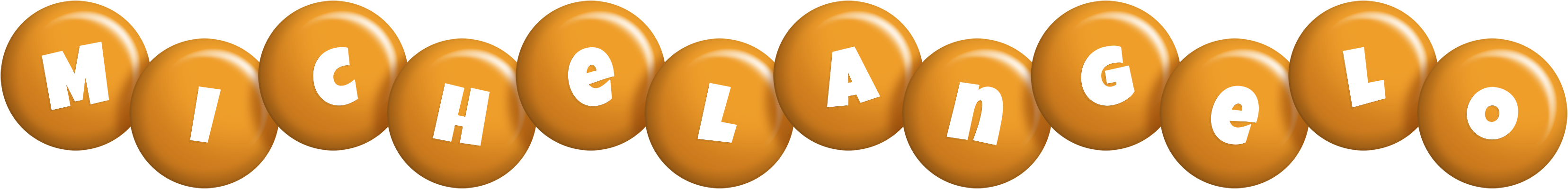 Michelangelo candy-orange logo