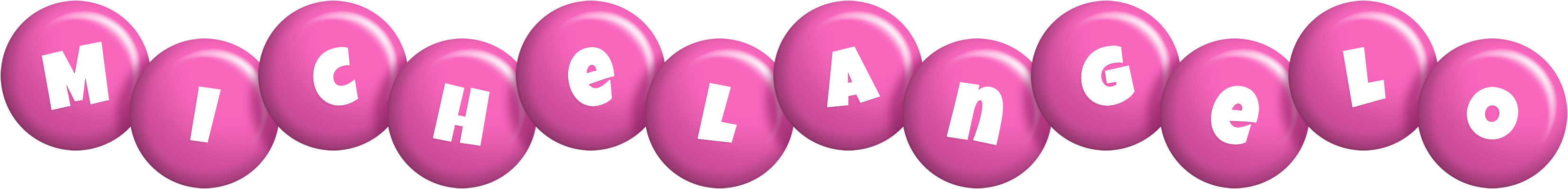 Michelangelo candy-pink logo