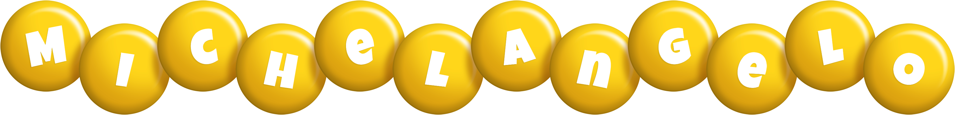 Michelangelo candy-yellow logo