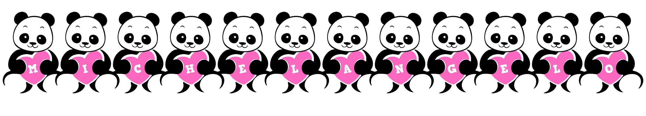 Michelangelo love-panda logo