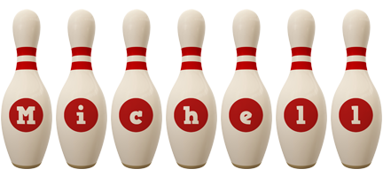 Michell bowling-pin logo