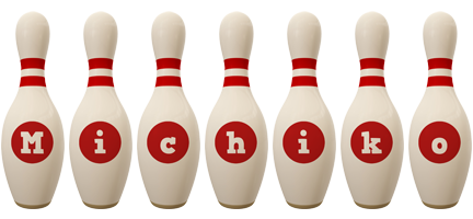 Michiko bowling-pin logo