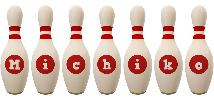 Michiko bowling-pin logo