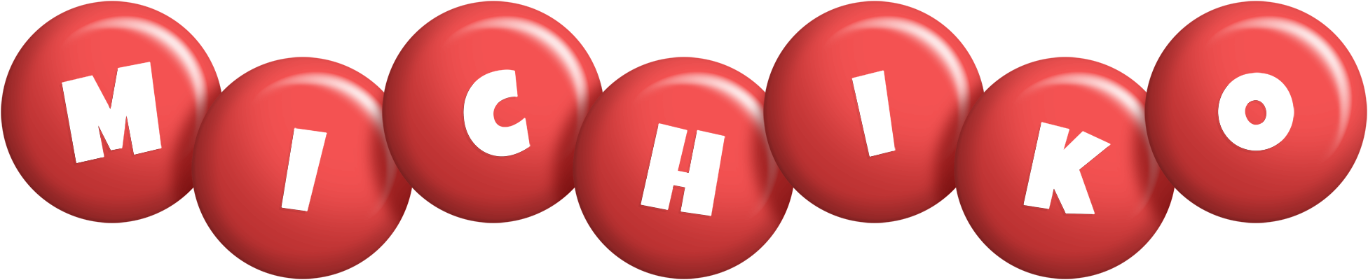 Michiko candy-red logo