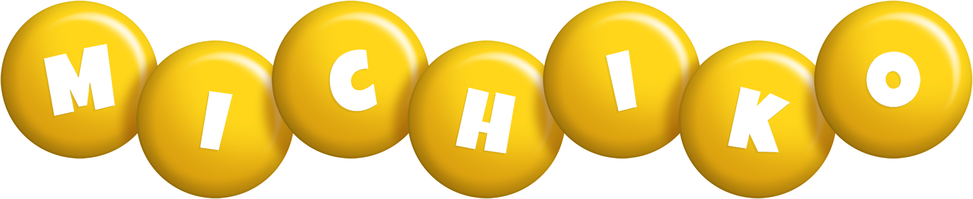 Michiko candy-yellow logo