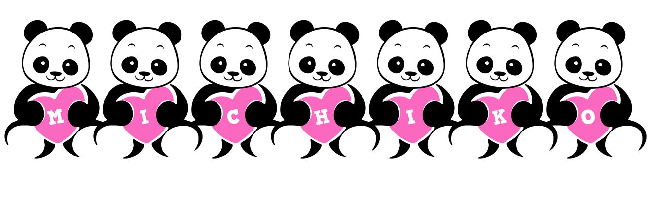 Michiko love-panda logo