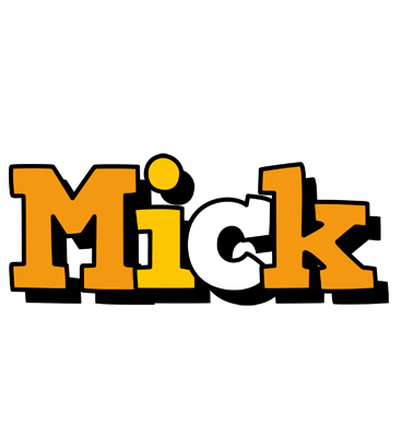 Mick cartoon logo