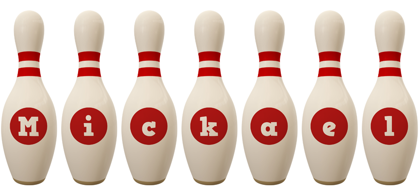 Mickael bowling-pin logo