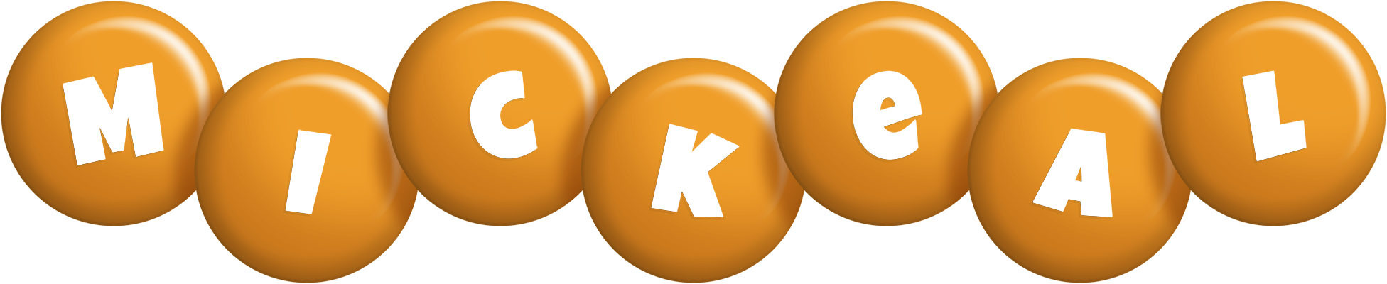 Mickeal candy-orange logo
