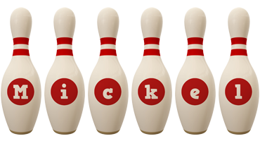 Mickel bowling-pin logo