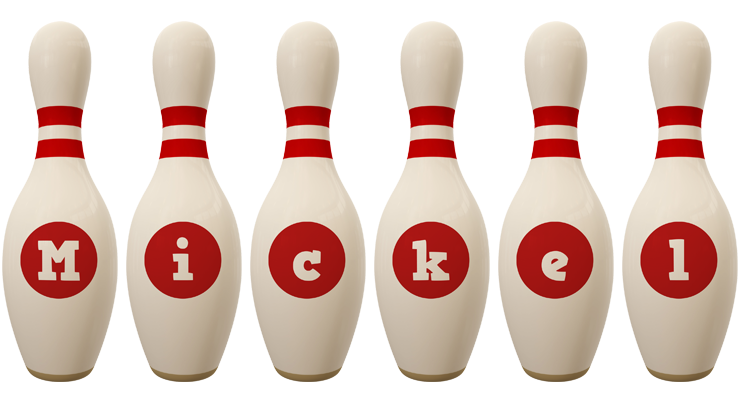 Mickel bowling-pin logo