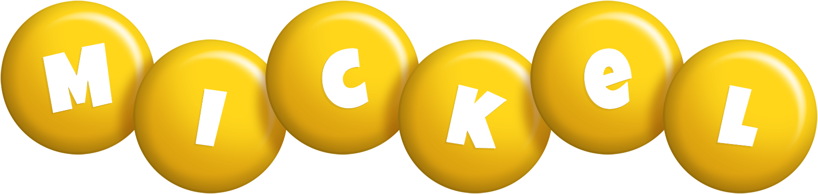 Mickel candy-yellow logo
