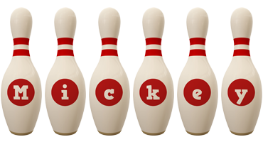 Mickey bowling-pin logo
